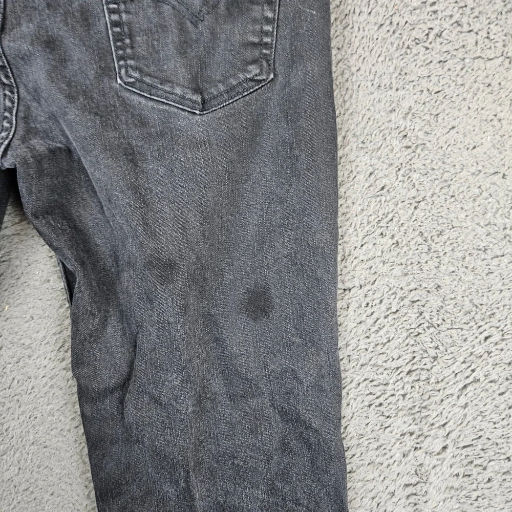 Levis 514 Straight Fit‎ Mens Black Denim Jeans 34x32